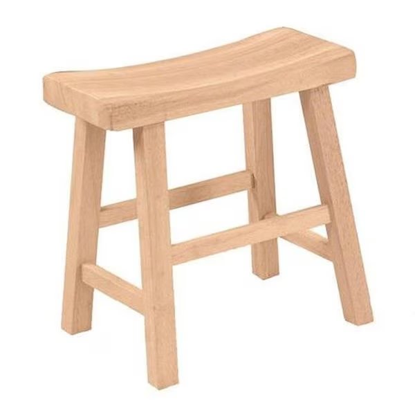 Intenational Concepts 1S-681 Saddle seat stool - 18 in. sh  Unfiinished, International Concepts, Mfr#: 1S-681